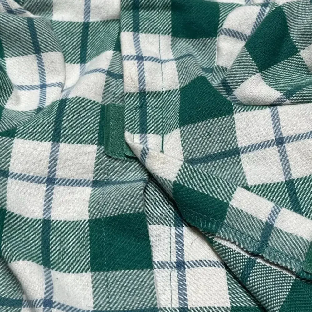 Top Paw Green and Blue Shacket Plaid Dog Shirt - XS